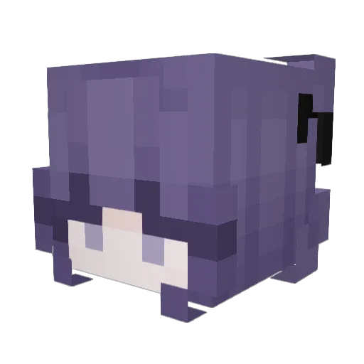 Cannellah Minecraft avatar head, 3D render