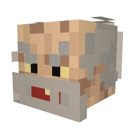 CannibalDandy Minecraft avatar head, 3D render