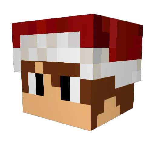 Cannibalol Minecraft avatar head, 3D render