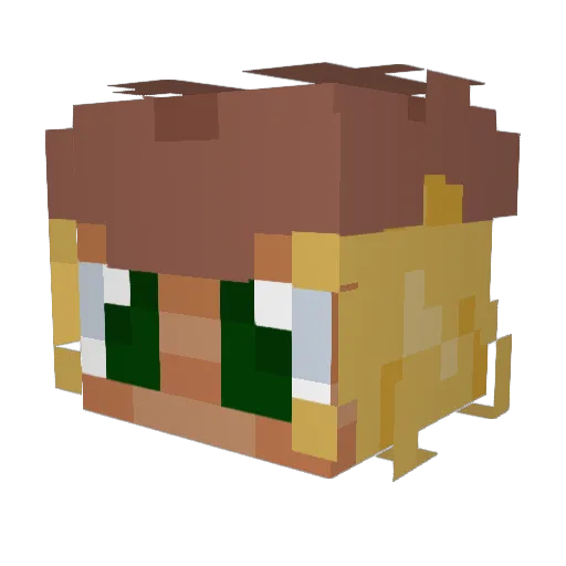 CannoliCriminal Minecraft avatar head, 3D render