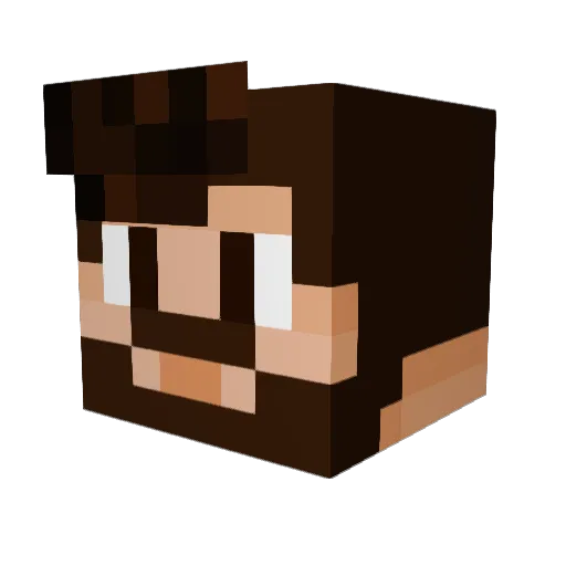CannonRed Minecraft avatar head, 3D render