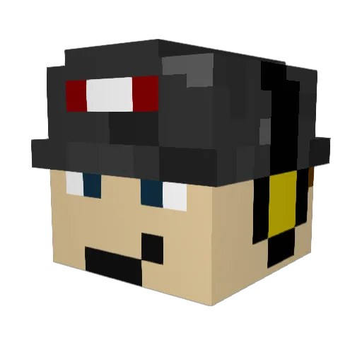 Cannonball587 Minecraft avatar head, 3D render