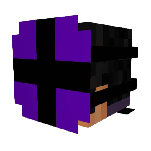 Cannoncomic Minecraft avatar head, 3D render