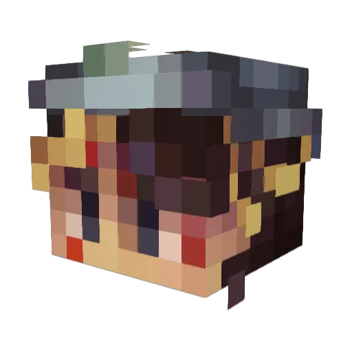 Cannt_unpaint Minecraft avatar head, 3D render