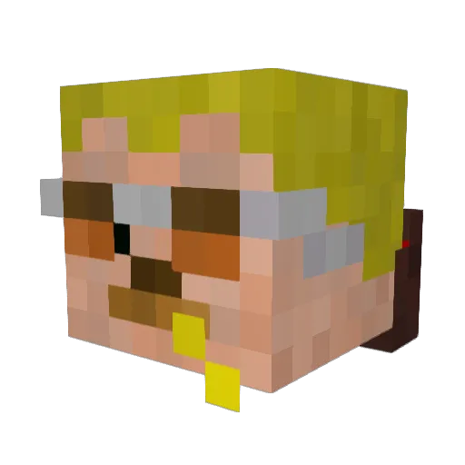 Canny96 Minecraft avatar head, 3D render