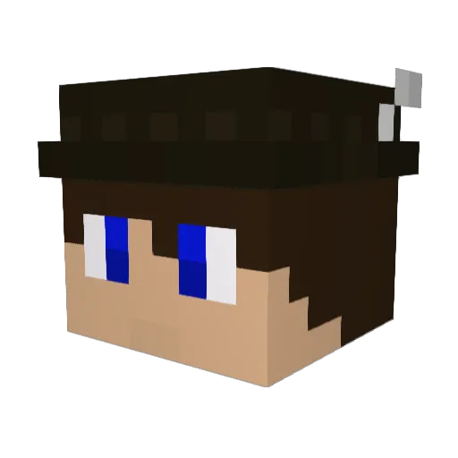 CanoVS Minecraft avatar head, 3D render