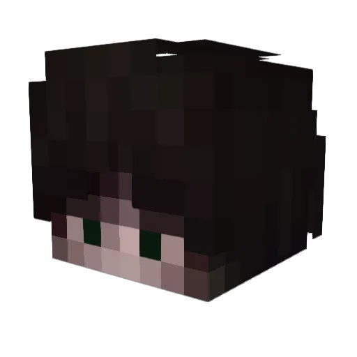 Canoku Minecraft avatar head, 3D render