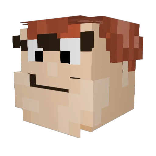 Canoli420 Minecraft avatar head, 3D render