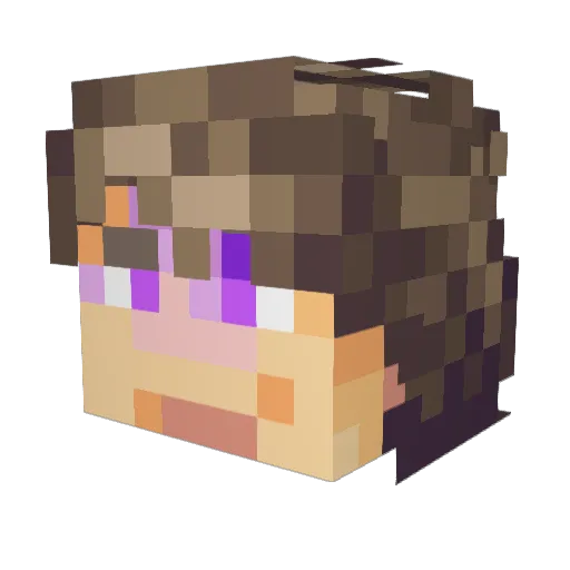 CanonInD Minecraft avatar head, 3D render