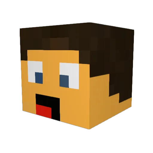 Canonist Minecraft avatar head, 3D render