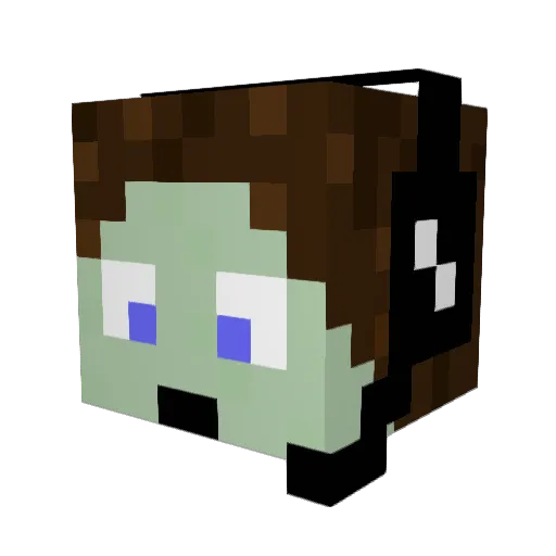 CanopyQ Minecraft avatar head, 3D render