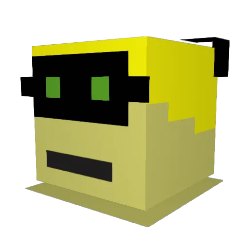 Canossa Minecraft avatar head, 3D render