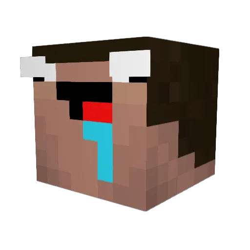 Cans000 Minecraft avatar head, 3D render