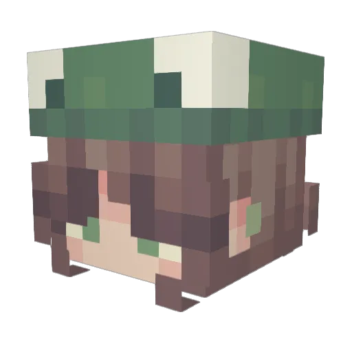 Cans0205 Minecraft avatar head, 3D render