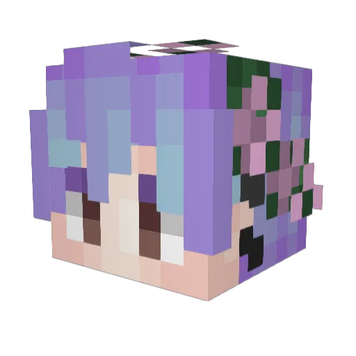 Canseru Minecraft avatar head, 3D render