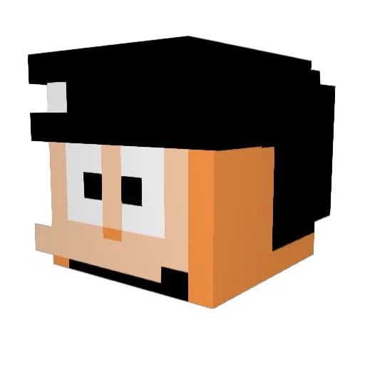Cansssssssssssss Minecraft avatar head, 3D render