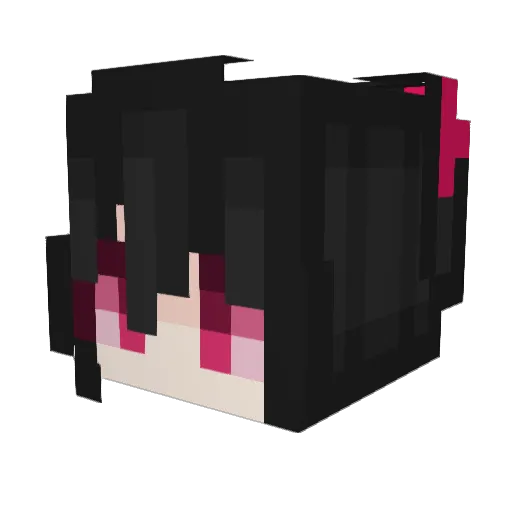 Cansyie Minecraft avatar head, 3D render