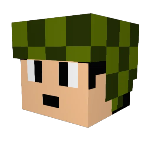 Canti_nassi Minecraft avatar head, 3D render