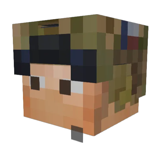 Canvas_101 Minecraft avatar head, 3D render