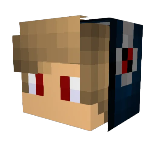 Canyapro Minecraft avatar head, 3D render