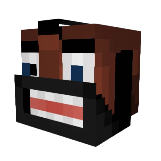 Canzew Minecraft avatar head, 3D render