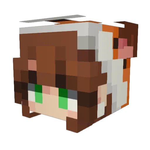 CaoNee Minecraft avatar head, 3D render