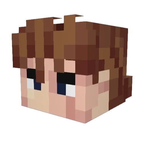 CaoSMooN Minecraft avatar head, 3D render