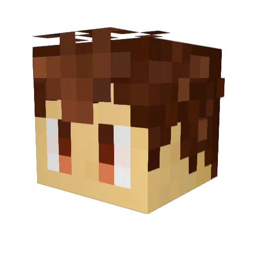 CaoYuchen Minecraft avatar head, 3D render