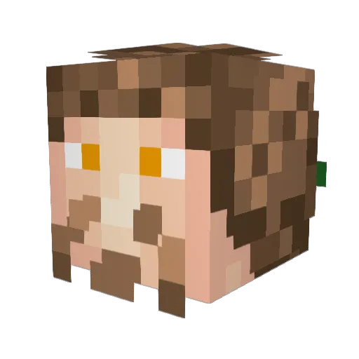 Cao_Ren Minecraft avatar head, 3D render