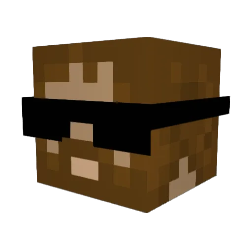 Caocollar Minecraft avatar head, 3D render