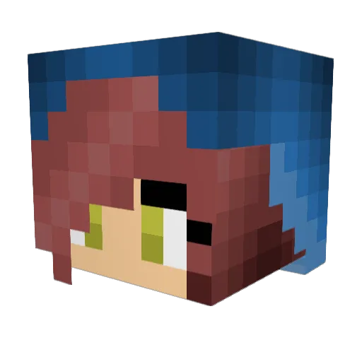 Caos94 Minecraft avatar head, 3D render
