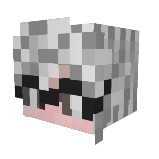 CaosGaia Minecraft avatar head, 3D render