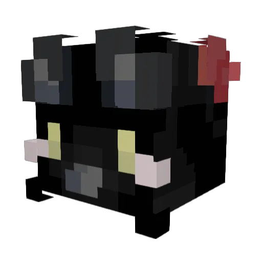 Caoss Minecraft avatar head, 3D render
