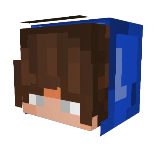 Caoutchoucc Minecraft avatar head, 3D render