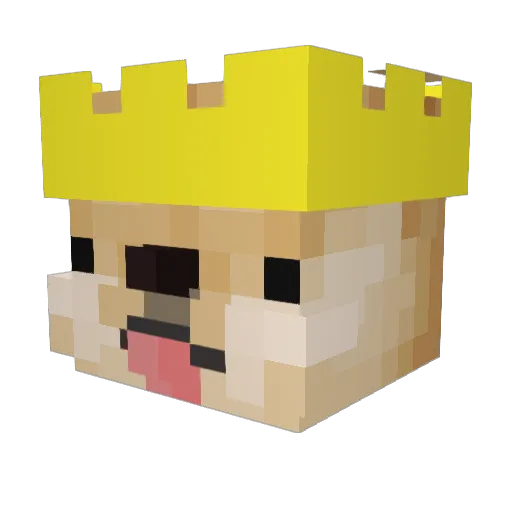 Caovski Minecraft avatar head, 3D render