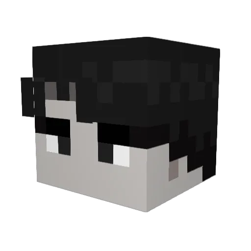Cap100 Minecraft avatar head, 3D render