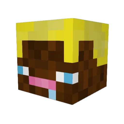 Cap1ninja Minecraft avatar head, 3D render