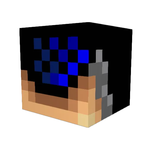 Cap35 Minecraft avatar head, 3D render