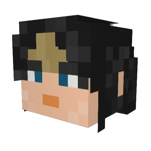 CapAmerica2008 Minecraft avatar head, 3D render