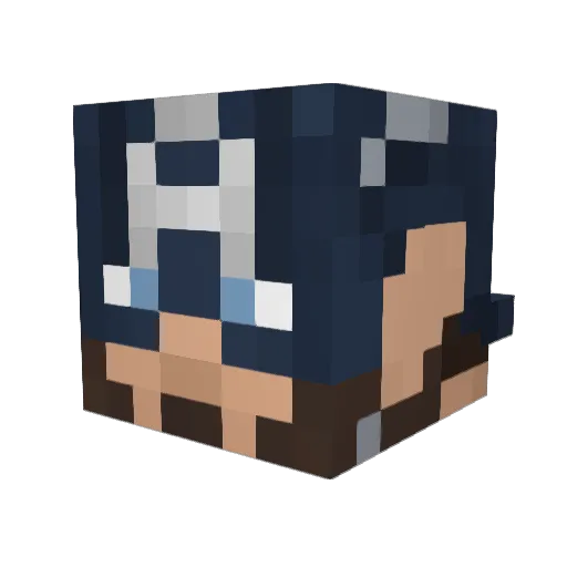 CapAmerica42 Minecraft avatar head, 3D render