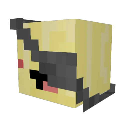 CapBanana Minecraft avatar head, 3D render