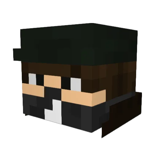 CapCap_ Minecraft avatar head, 3D render