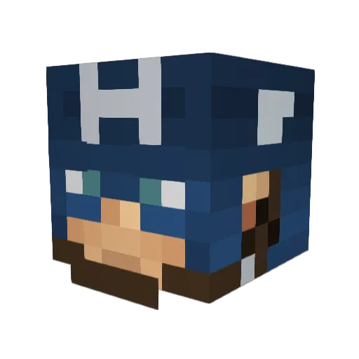 CapConrad Minecraft avatar head, 3D render