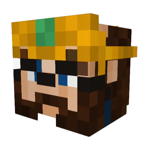 CapFriend Minecraft avatar head, 3D render