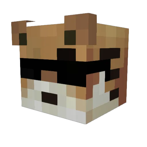 CapFujish Minecraft avatar head, 3D render