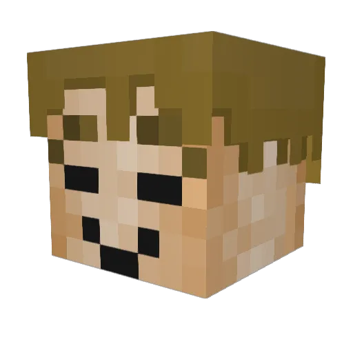 CapGyro Minecraft avatar head, 3D render