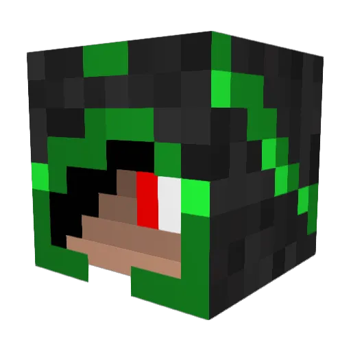 CapOskPlays Minecraft avatar head, 3D render