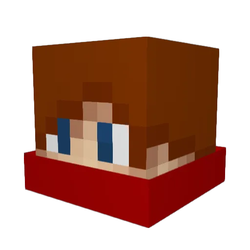 Cap_WF Minecraft avatar head, 3D render