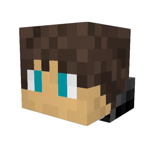 CapablePear Minecraft avatar head, 3D render