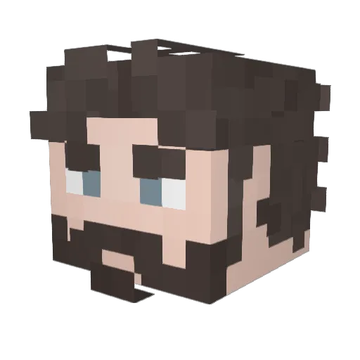 Capace Minecraft avatar head, 3D render